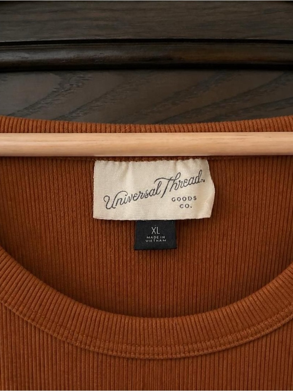 Universal Thread Rust Brown Ribbed Cropped Tank - Picture 4 of 5